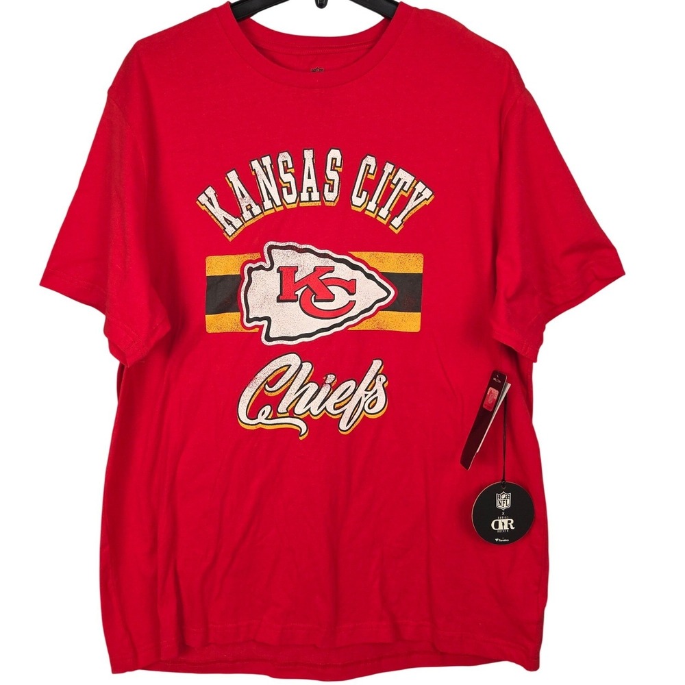Kansas City Chiefs T-Shirt Mens Large Red Short Sleeve NFL Darius Rucker NWT - Picture 2 of 9